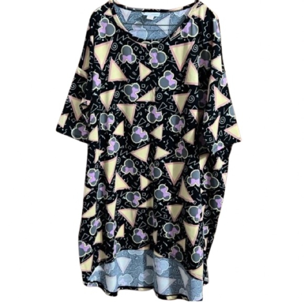 #143 LuLaRoe Disney Irma XS black yellow pink top